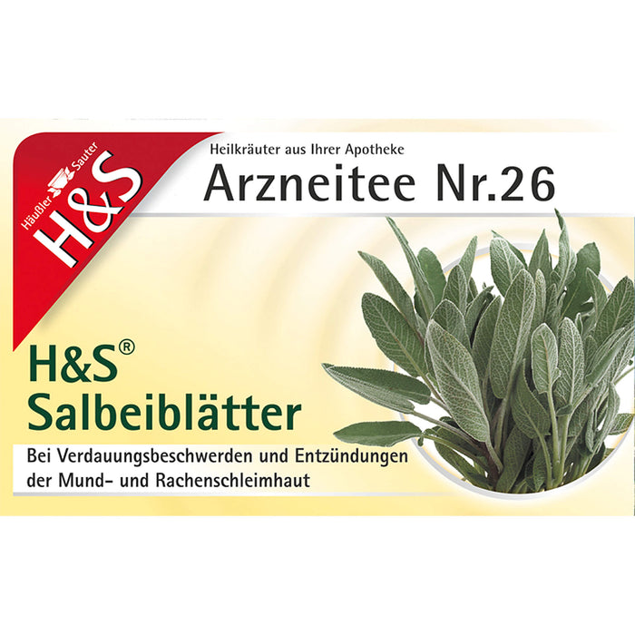 H&S Salbeiblätter Arzneitee, 20 pc Sac filtrant