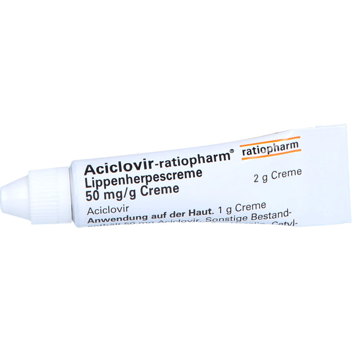 Aciclovir-ratiopharm Lippenherpescreme, 2 g Crème