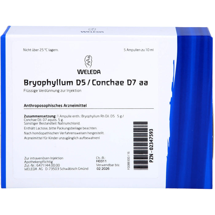 Bryophyllum D5/Conchae D7 Weleda Amp., 5X10 ml AMP