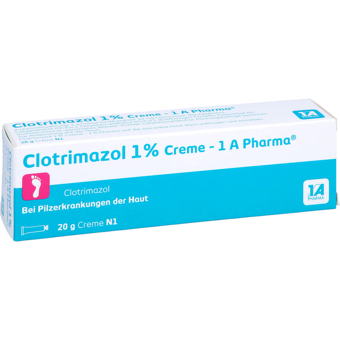 Clotrimazol 1 % Creme 1A Pharma bei Pilzerkrankungen der Haut, 20 g Crème