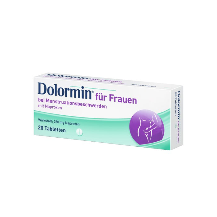 Dolormin für Frauen Tabletten bei Menstruationsbeschwerden, 20 pc Tablettes