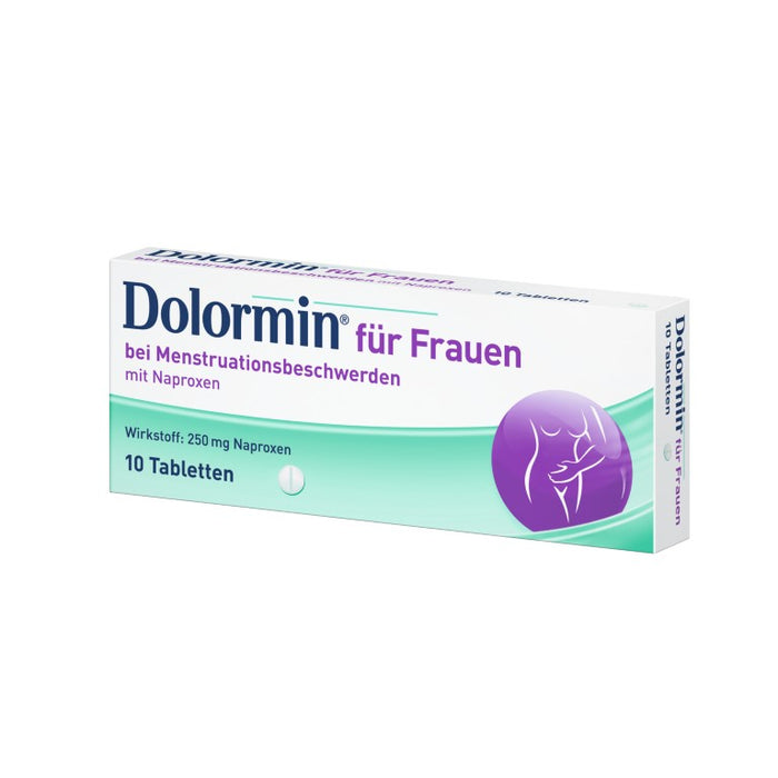 Dolormin für Frauen bei Menstruationsbeschwerden Tabletten, 10 pc Tablettes