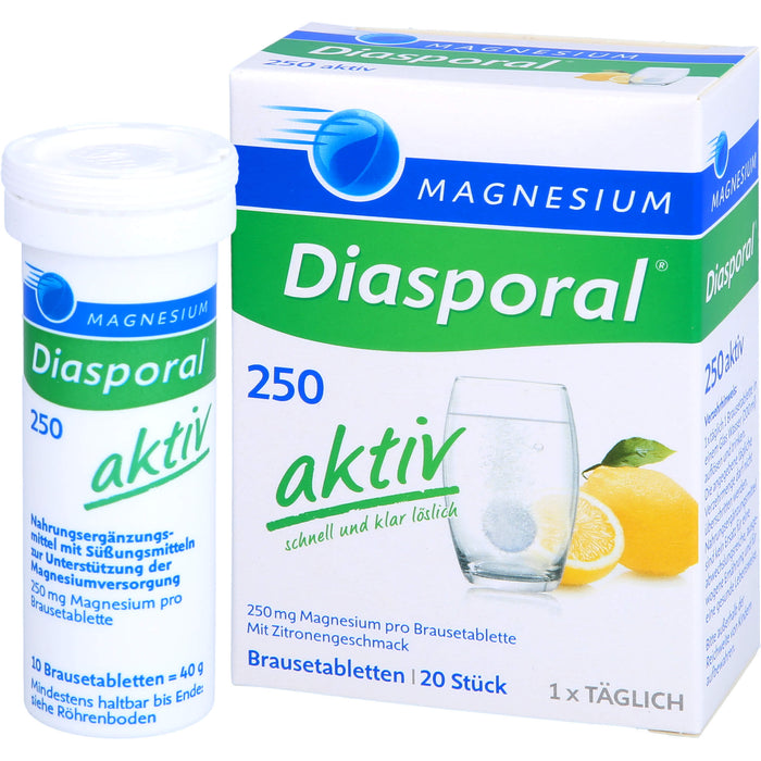 Magnesium-Diasporal 250 aktiv Brausetabletten, 20 pcs. Tablets