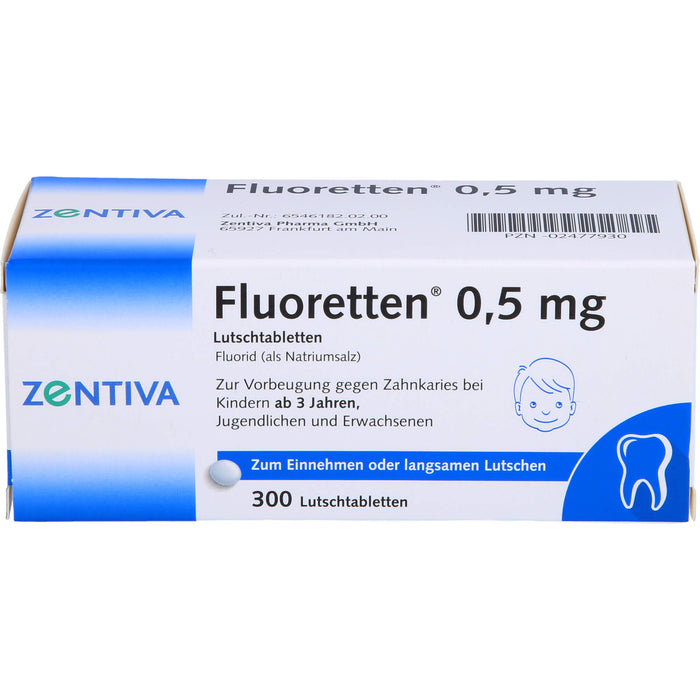 Fluoretten 0,5 mg Lutschtabletten, 300 pc Tablettes