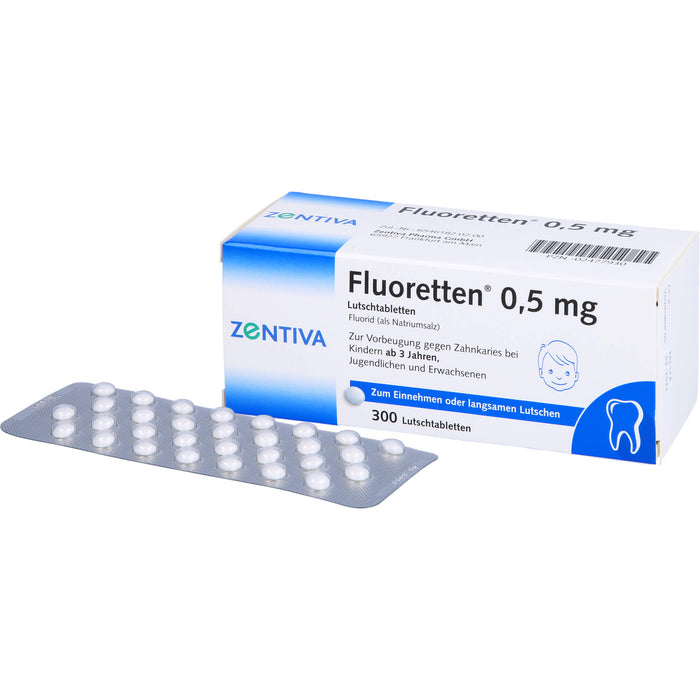 Fluoretten 0,5 mg Lutschtabletten, 300 St. Tabletten