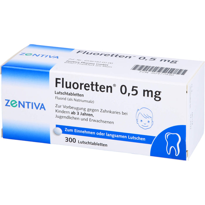 Fluoretten 0,5 mg Lutschtabletten, 300 pcs. Tablets