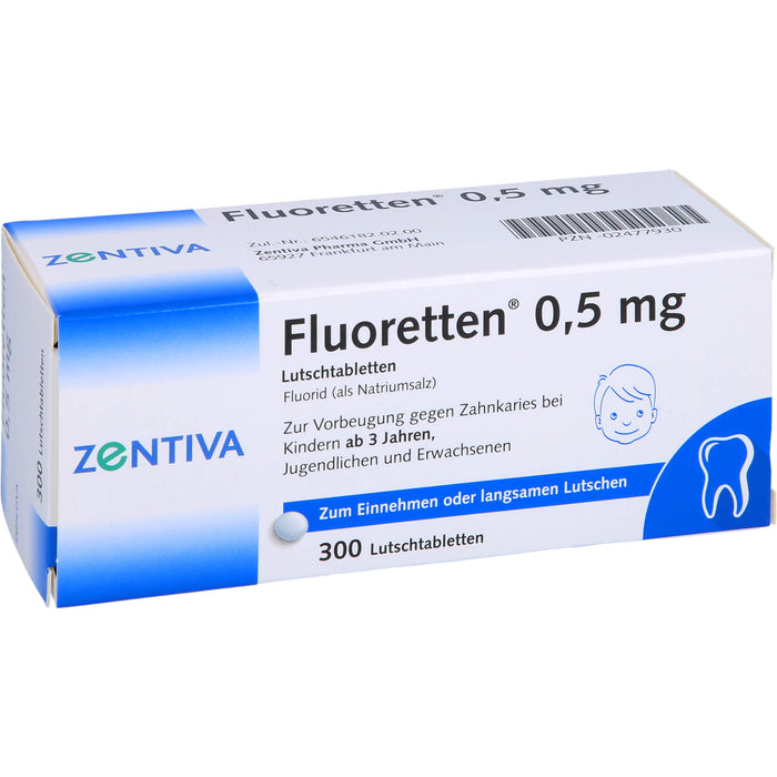 Fluoretten 0,5 mg Lutschtabletten, 300 pc Tablettes