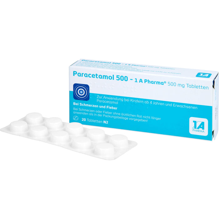 Paracetamol 500 - 1 A Pharma, 20 pcs. Tablets