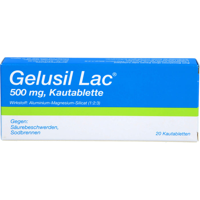 Gelusil Lac Kautabletten gegen Säurebeschwerden, Sodbrennen, 20 pcs. Tablets