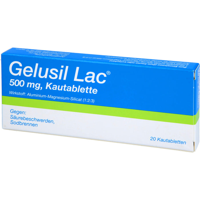 Gelusil Lac Kautabletten gegen Säurebeschwerden, Sodbrennen, 20 pc Tablettes