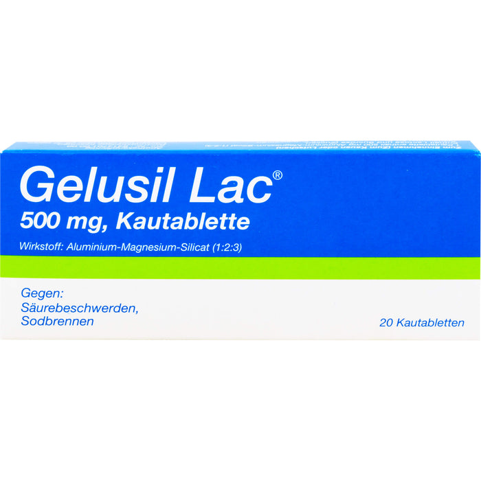 Gelusil Lac Kautabletten gegen Säurebeschwerden, Sodbrennen, 20 pc Tablettes