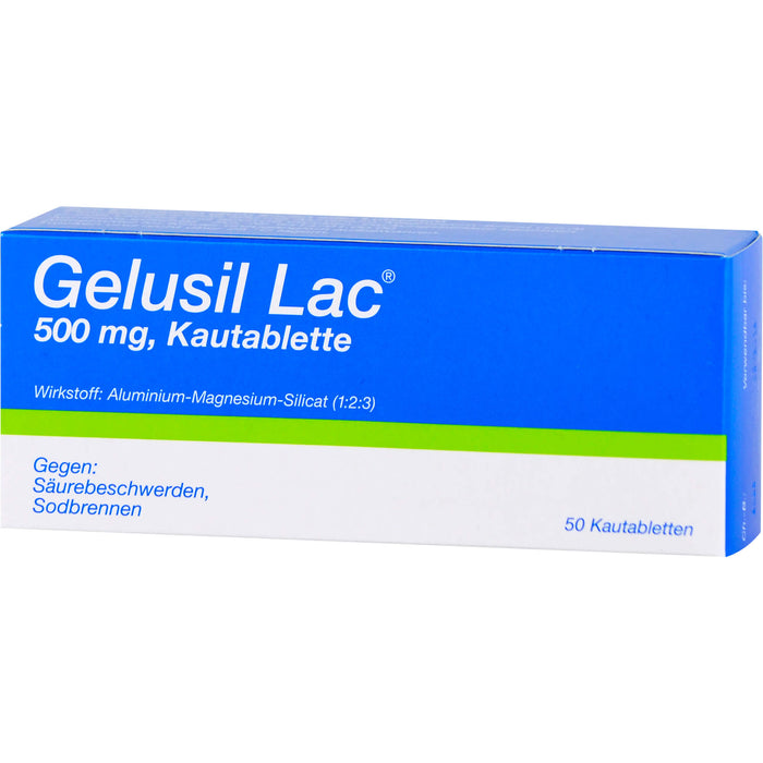 Gelusil Lac Kautabletten gegen Säurebeschwerden, Sodbrennen, 50 St. Tabletten