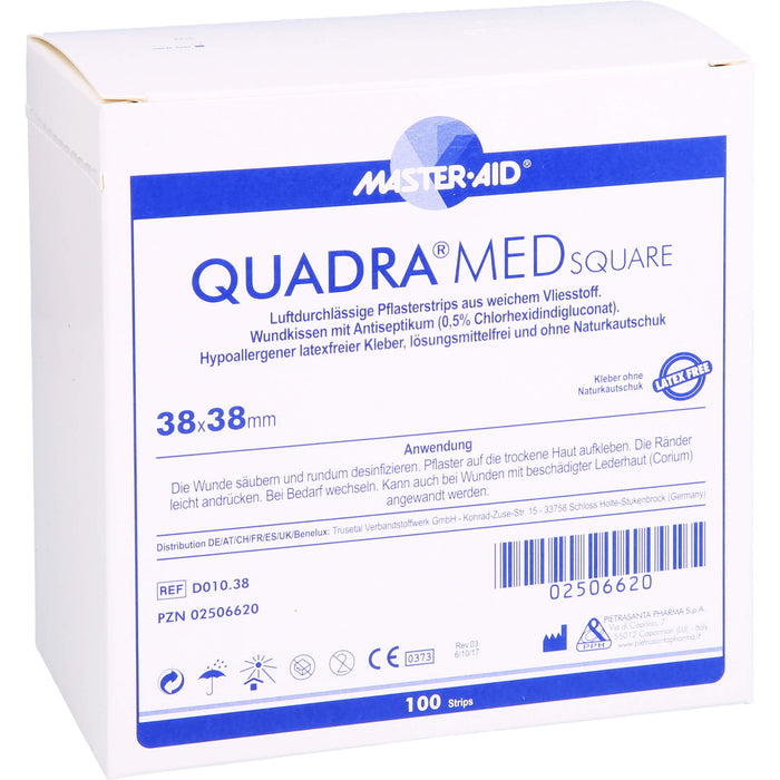 QUADRA MED square 38x38 mm Master Aid, 100 St PFL