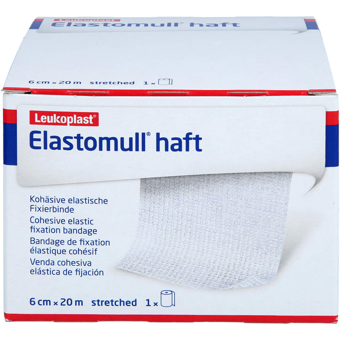 Elastomull haft 6 cm x 20 m kohäsive, elastische Fixierbinde, 1 pcs. Bandage