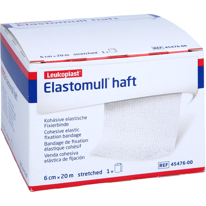 Elastomull haft 6 cm x 20 m kohäsive, elastische Fixierbinde, 1 pc Bandage