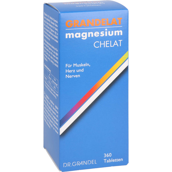 Grandelat Magnesium Chelat Tabletten für Muskeln, Herz und Nerven, 360 pcs. Tablets