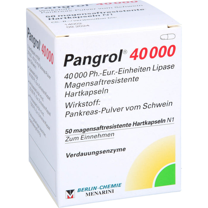 Pangrol 40000 Kapseln Verdauungsenzyme, 50 pc Capsules