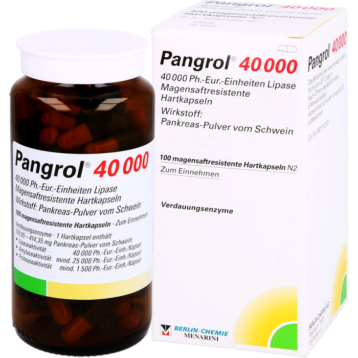 Pangrol 40000 Kapseln Verdauungsenzyme, 100 pc Capsules