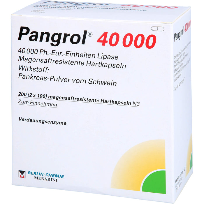 Pangrol 40000 Kapseln Verdauungsenzyme, 200 pc Capsules