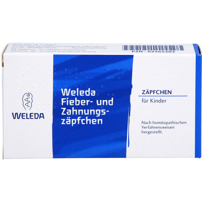 Weleda Fieber- und Zahnungszäpfchen, 10 pcs. Suppositories