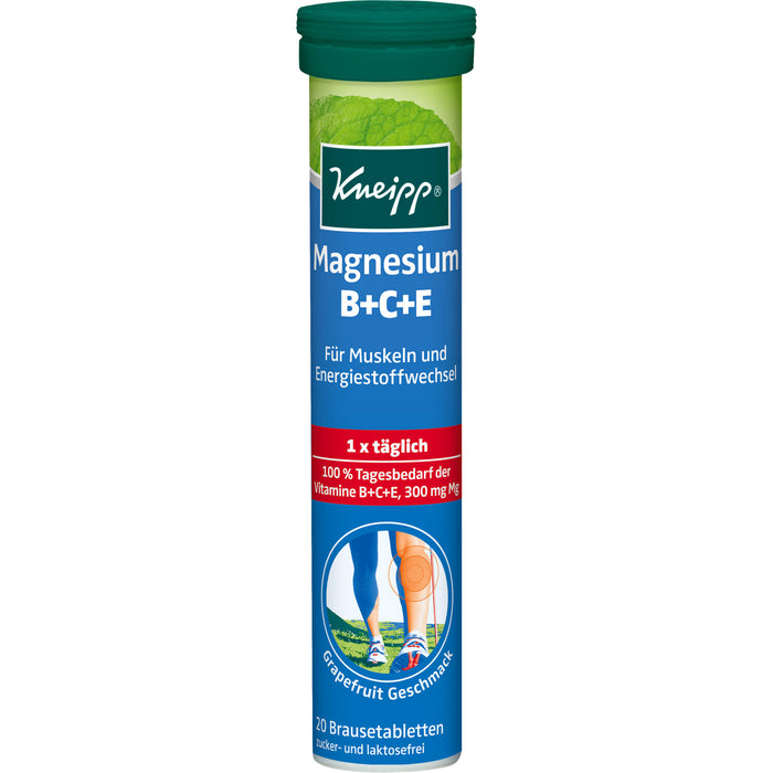 Kneipp Magnesium B+C+E Brausetabletten für Muskeln und Energiestoffwechsel, 20 pc Tablettes