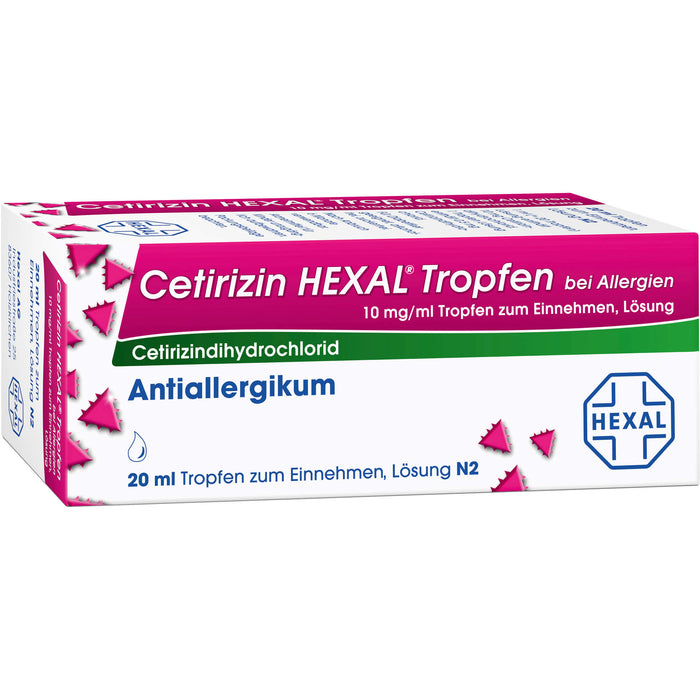 Cetirizin HEXAL Tropfen bei Allergien, 20 ml Solution