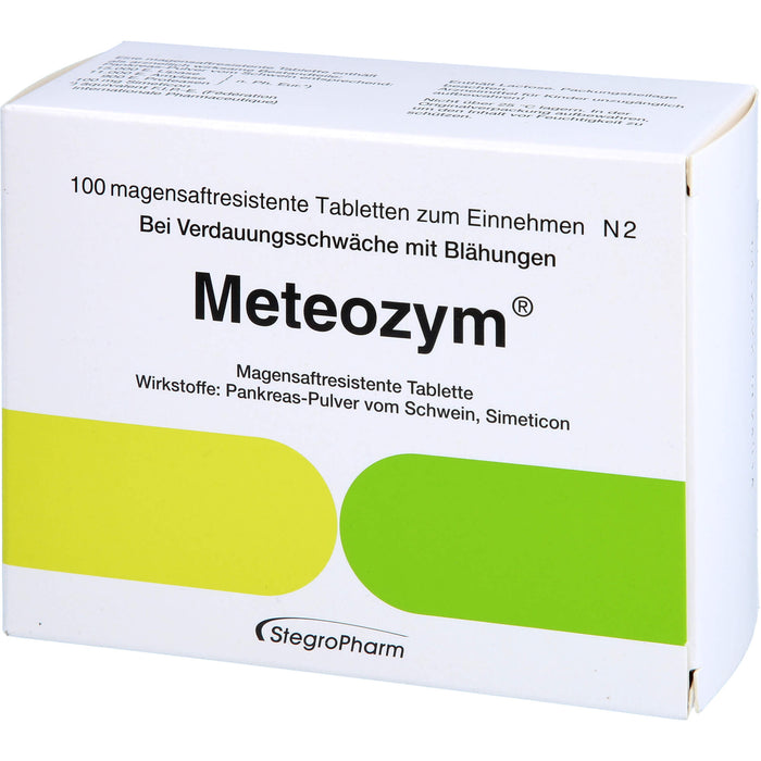 Meteozym Filmtabletten bei Verdauungsschwäche mit Blähungen, 100 St. Tabletten