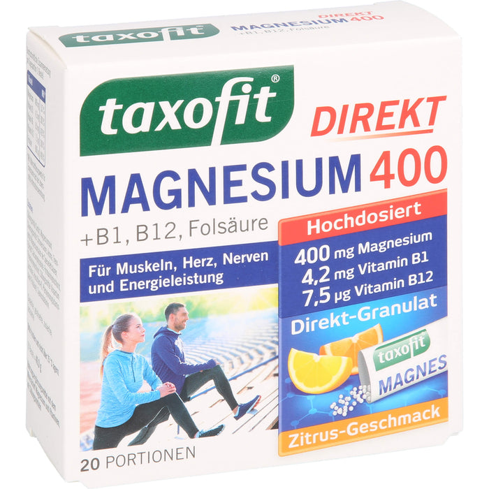 taxofit Magnesium 400 Direkt-Granulat, 20 pcs. Sachets