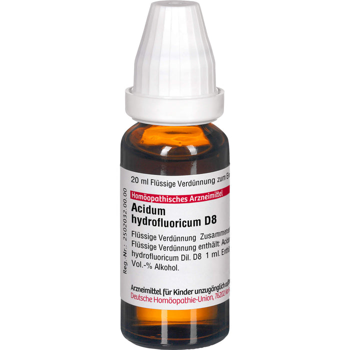 DHU Acidum hydrofluoricum D8 Dilution, 20 ml Lösung