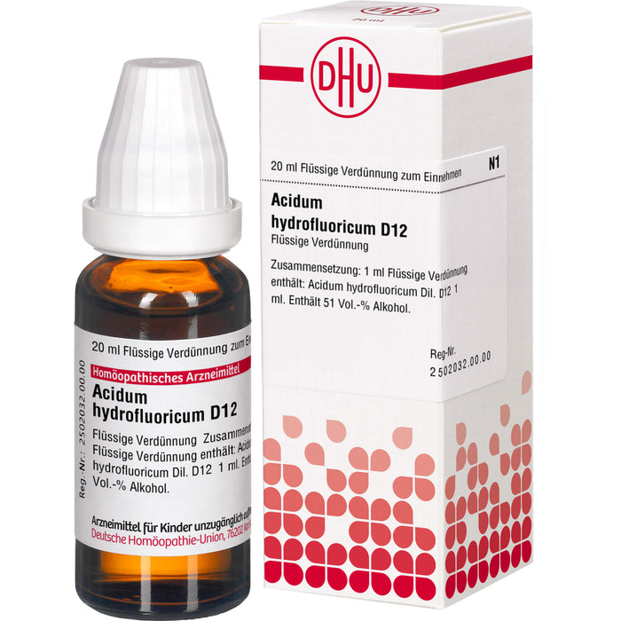 DHU Acidum hydrofluoricum D12 Dilution, 20 ml Lösung