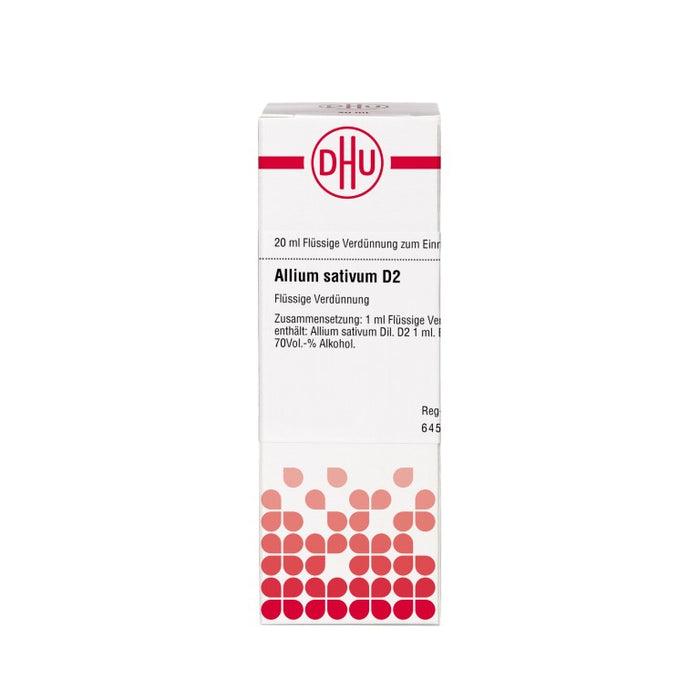 DHU Allium sativum D2 Dilution, 20 ml Lösung