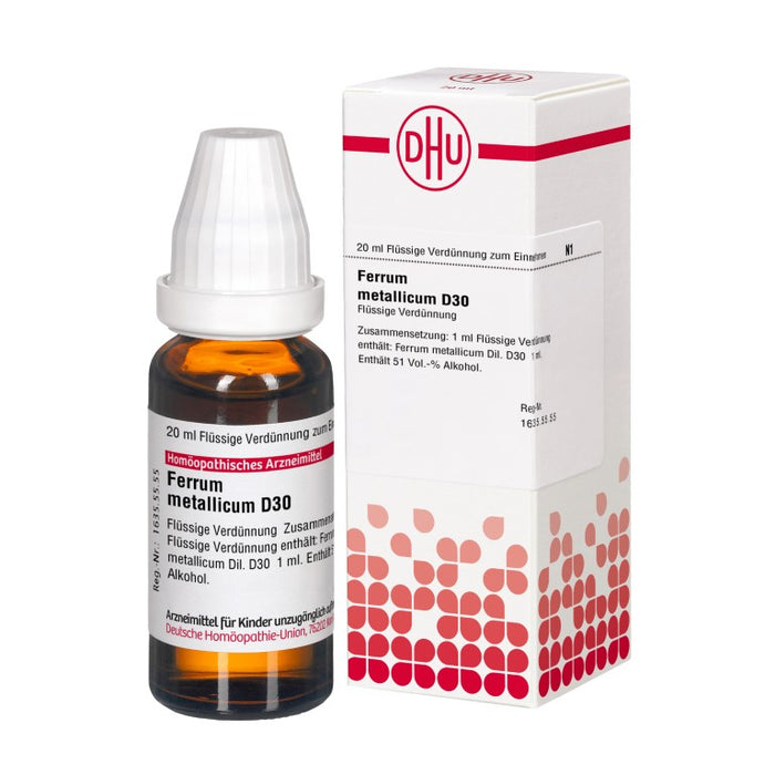 DHU Ferrum metallicum D30 Dilution, 20 ml Lösung