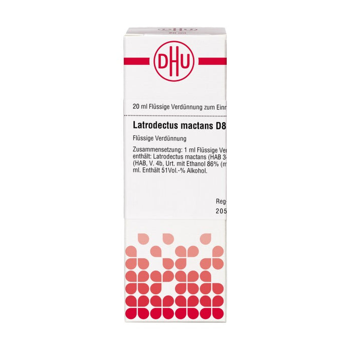 Latrodectus mactans D8 DHU Dilution, 20 ml Lösung