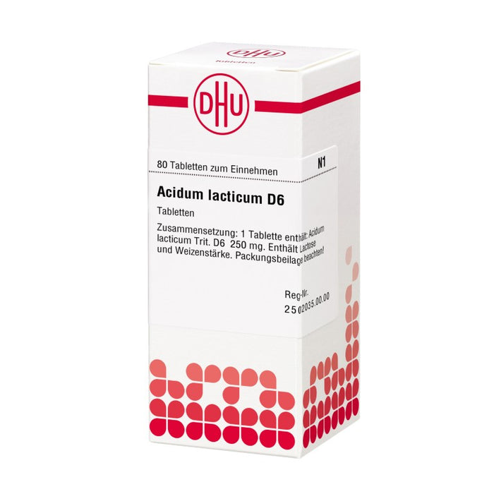 DHU Acidum lacticum D6 Tabletten, 80 St. Tabletten