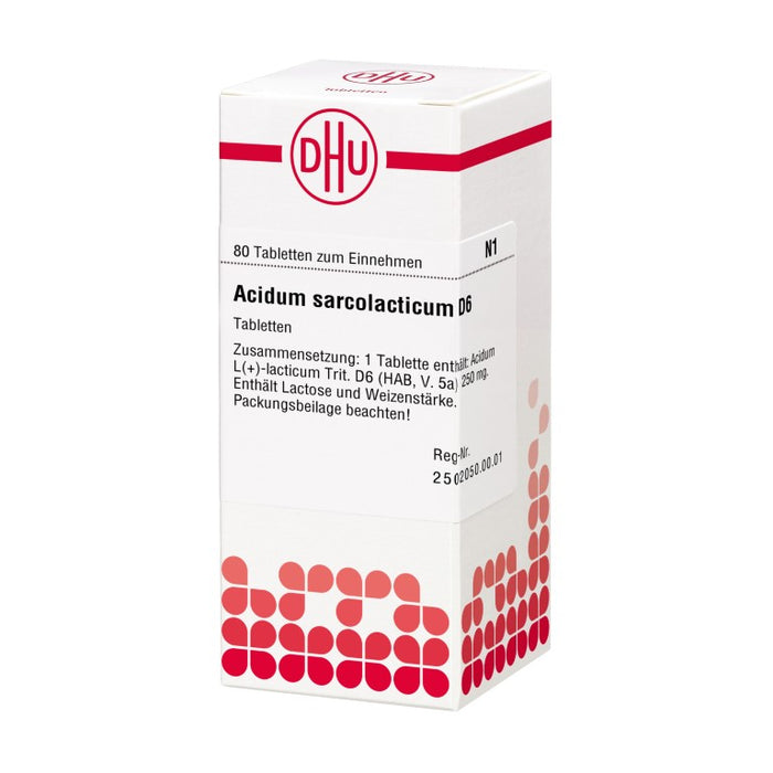 DHU Acidum sarcolacticum D6 Tabletten, 80 pc Tablettes