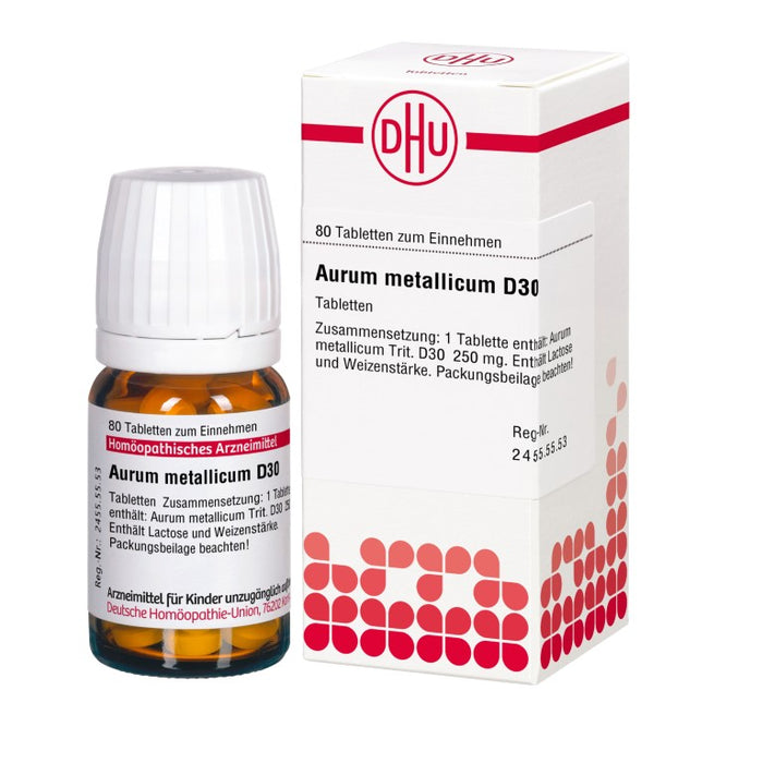 DHU Aurum metallicum D30 Tabletten, 80 pc Tablettes