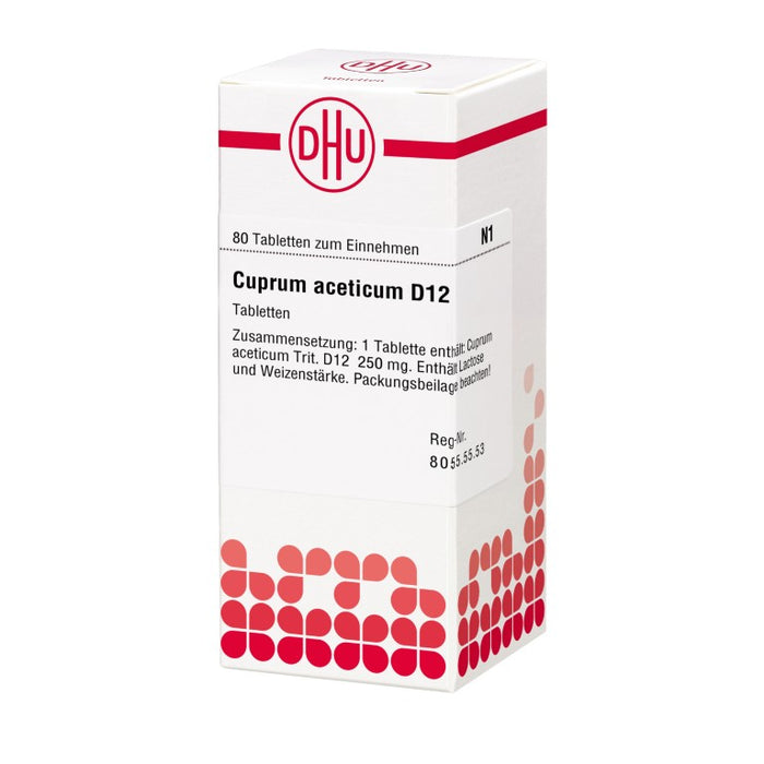 Cuprum aceticum D12 DHU Tabletten, 80 St. Tabletten