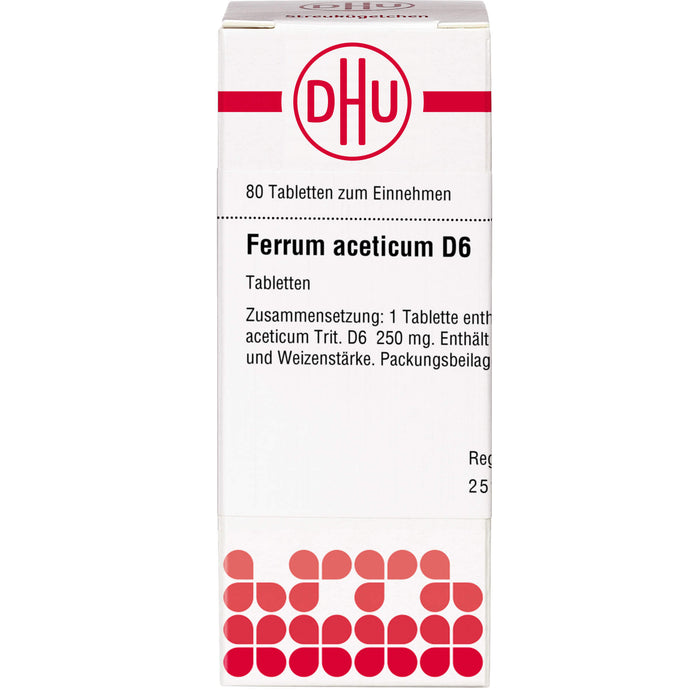 DHU Ferrum aceticum D6 Tabletten, 80 St. Tabletten