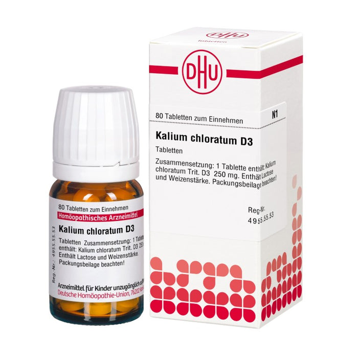 DHU Kalium chloratum D3 Tabletten, 80 pc Tablettes