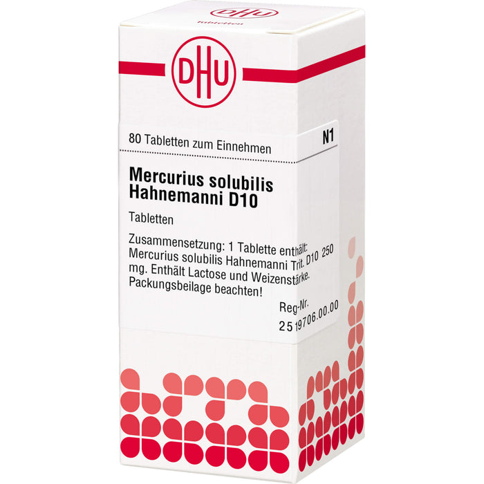 DHU Mercurius solubilis Hahnemanni D10 Tabletten, 80 pcs. Tablets