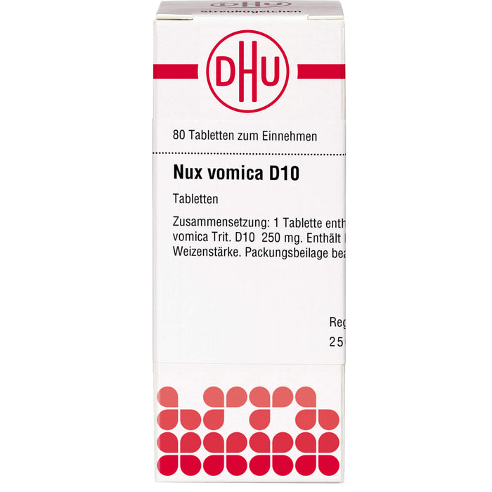 DHU Nux vomica D10 Tabletten, 80 St. Tabletten