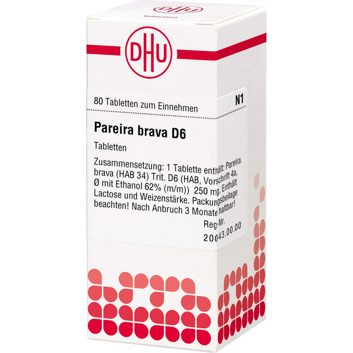 DHU Pareira brava D6 Tabletten, 80 pc Tablettes