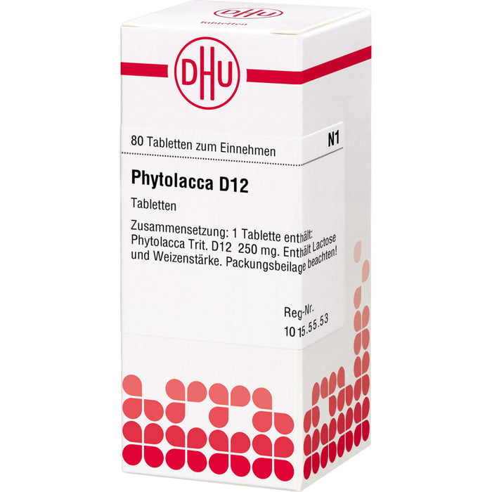 DHU Phytolacca D12 Tabletten, 80 pc Tablettes