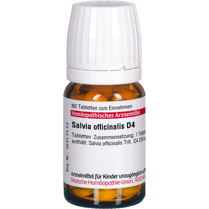 DHU Salvia officinalis D4 Tabletten, 80 pc Tablettes