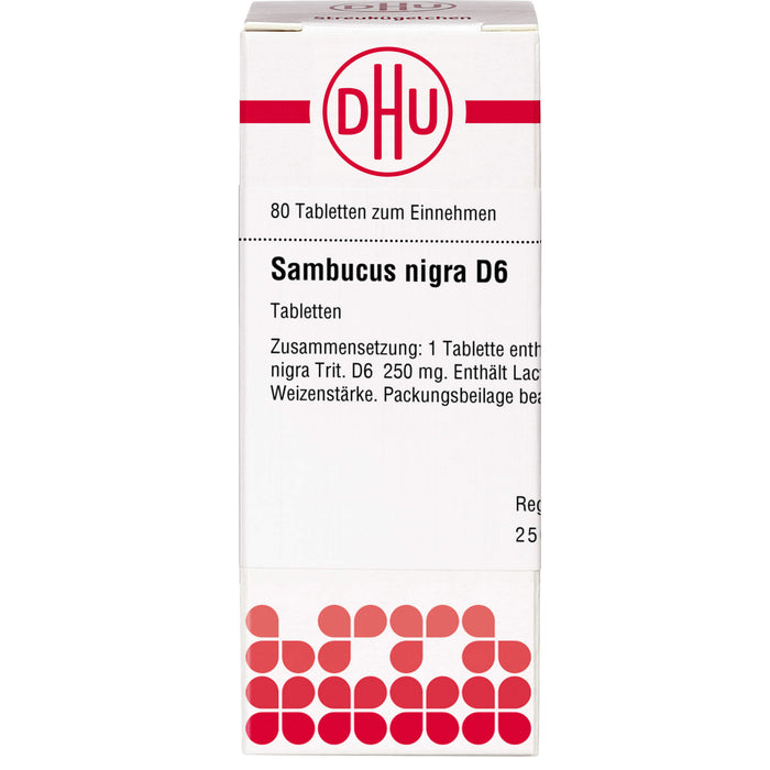 DHU Sambucus nigra D6 Tabletten, 80 pcs. Tablets