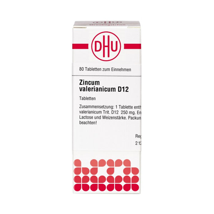 DHU Zincum valerianicum D12 Tabletten, 80 pc Tablettes