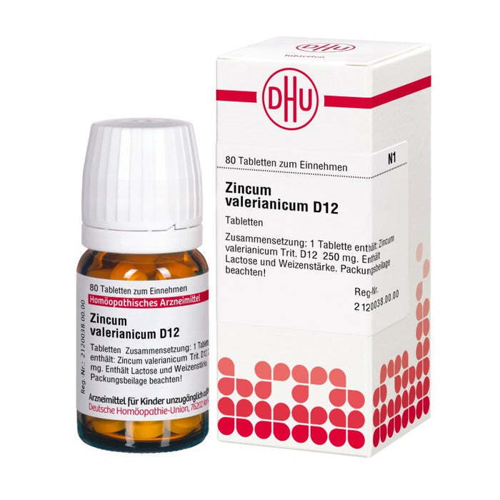 DHU Zincum valerianicum D12 Tabletten, 80 St. Tabletten