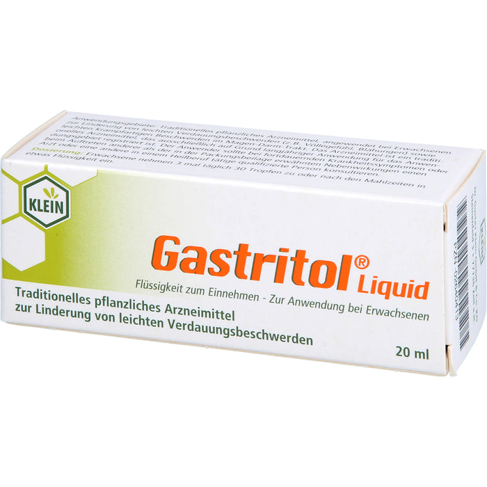 Gastritol Liquid zur Linderung von leichten Verdauungsbeschwerden, 20 ml Solution