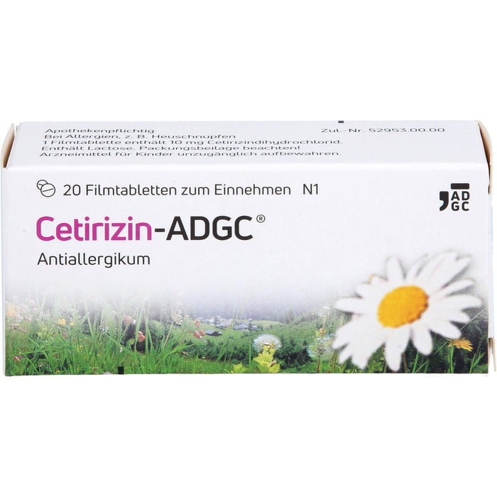 Cetirizin-ADGC Tabletten bei Allergien, 20 pcs. Tablets