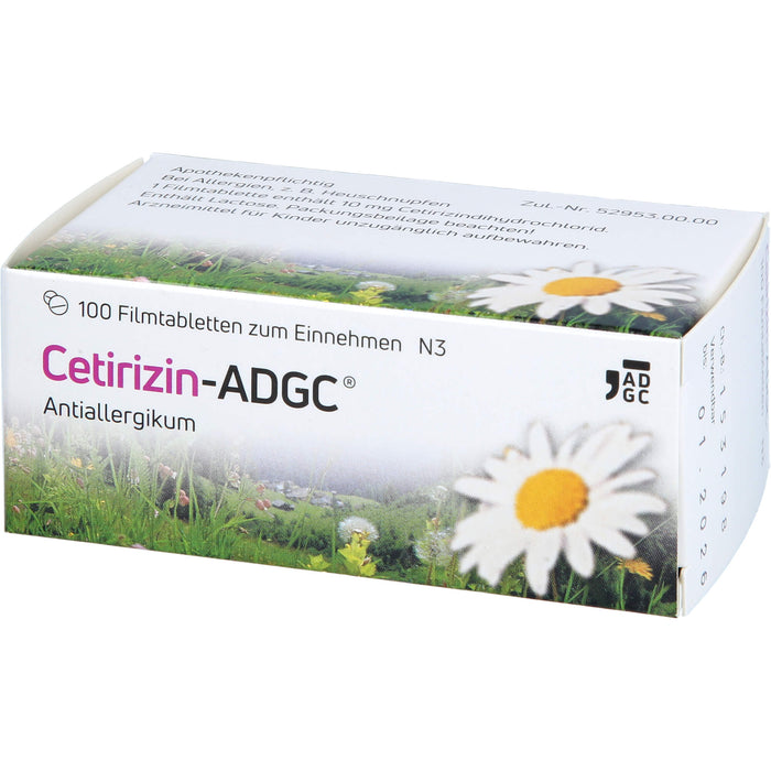 Cetirizin-ADGC Filmtabletten bei Allergien, 100 pcs. Tablets